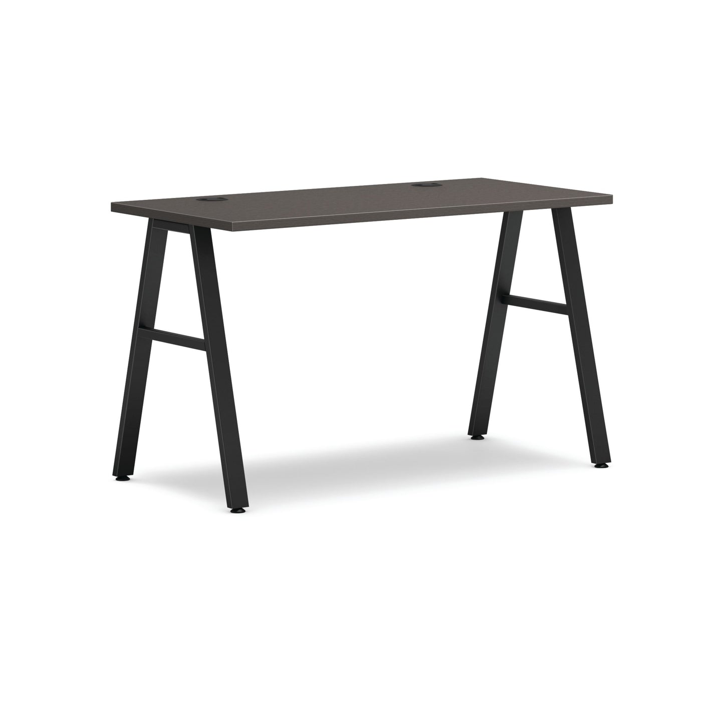 HON Mod Desk | 48"W x 24"D | A-Leg Base | Slate Teak Laminate