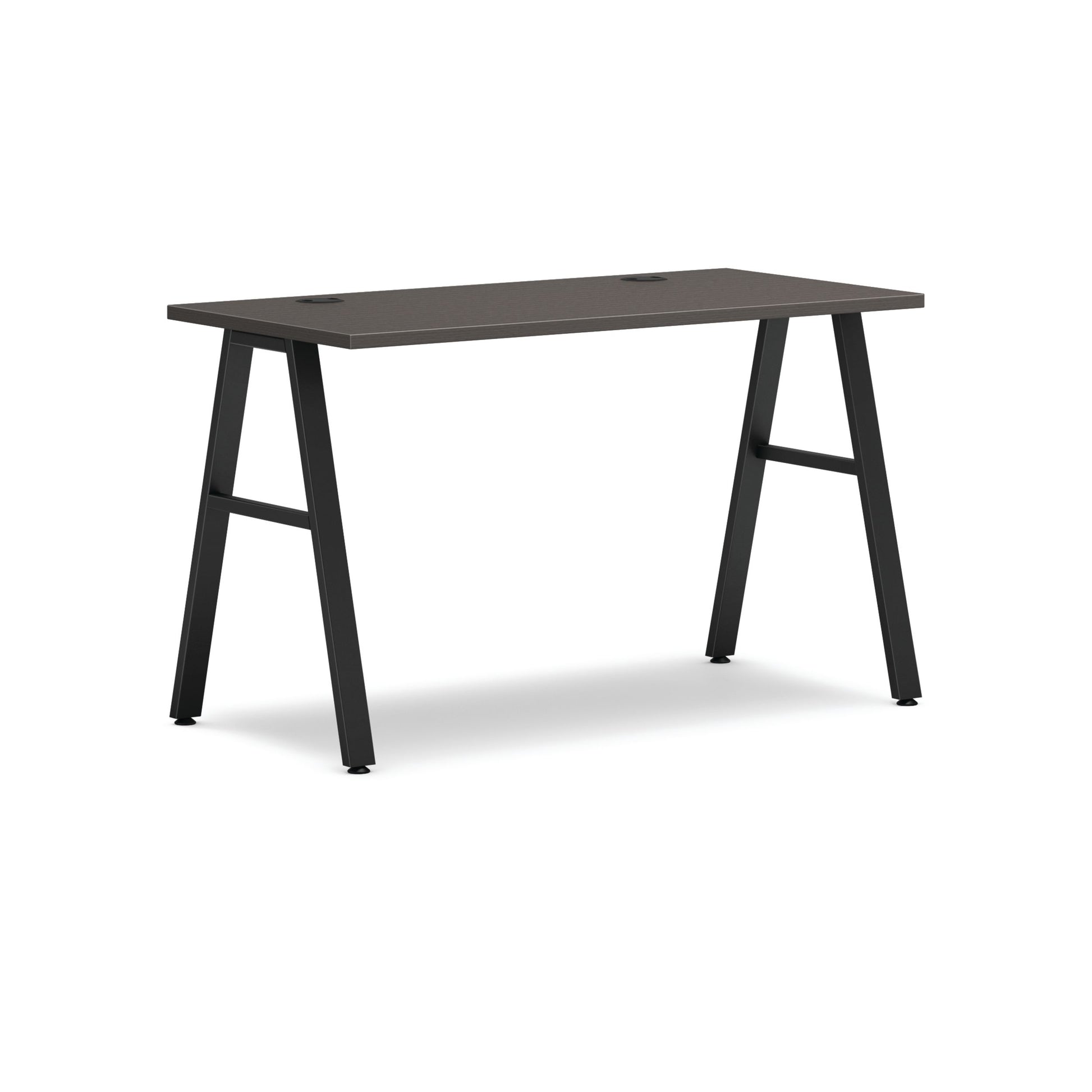 HON Mod Desk | 48"W x 24"D | A-Leg Base | Slate Teak Laminate