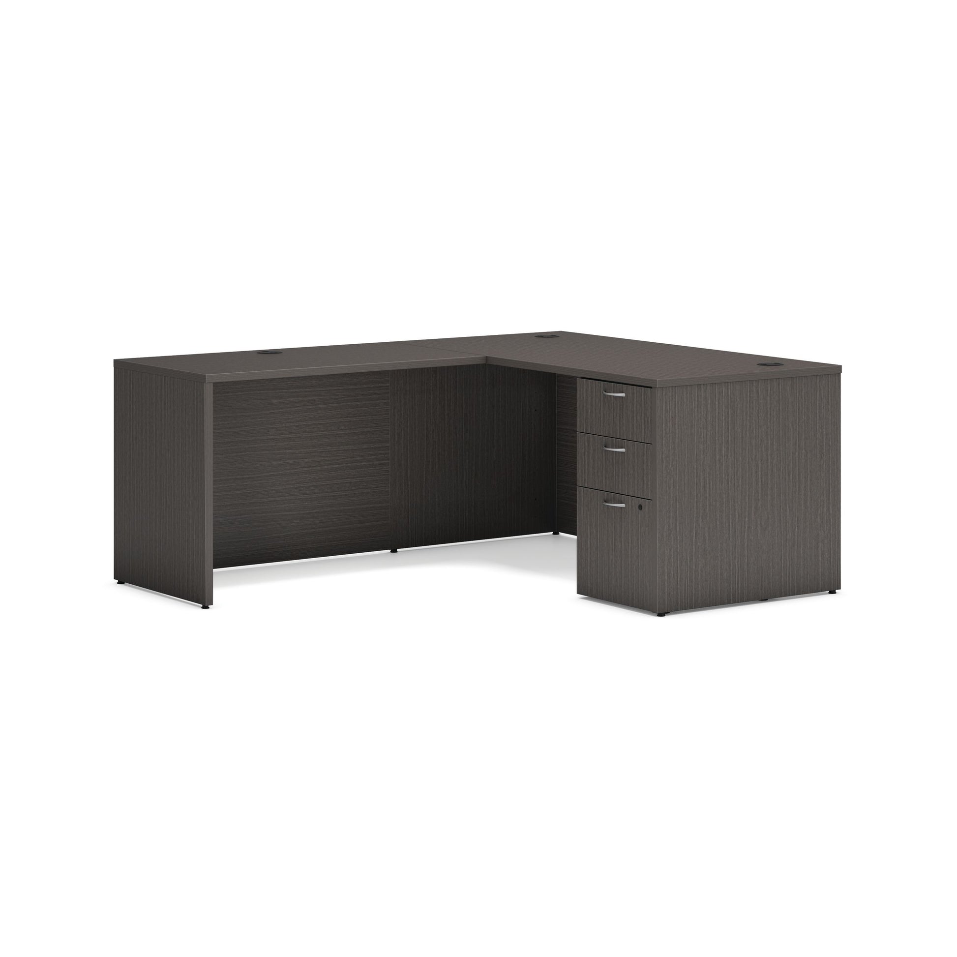 HON Mod L-Station | 2 Box Drawers / 1 File Drawer | 60"W x 72"D | Slate Teak