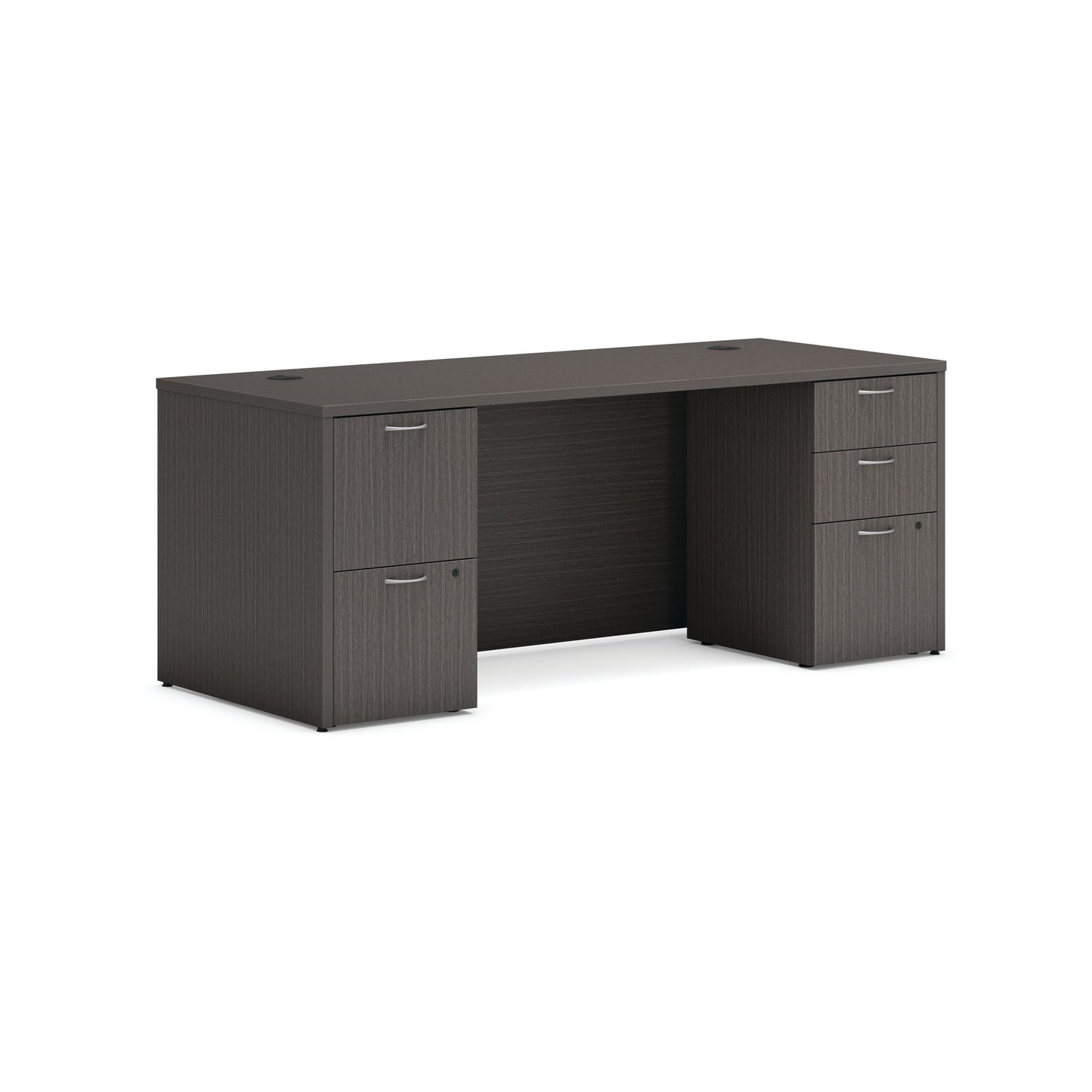 HON Mod Desk | 2 Box Drawers / 3 File Drawer | 72"W x 30"D | Slate Teak Laminate