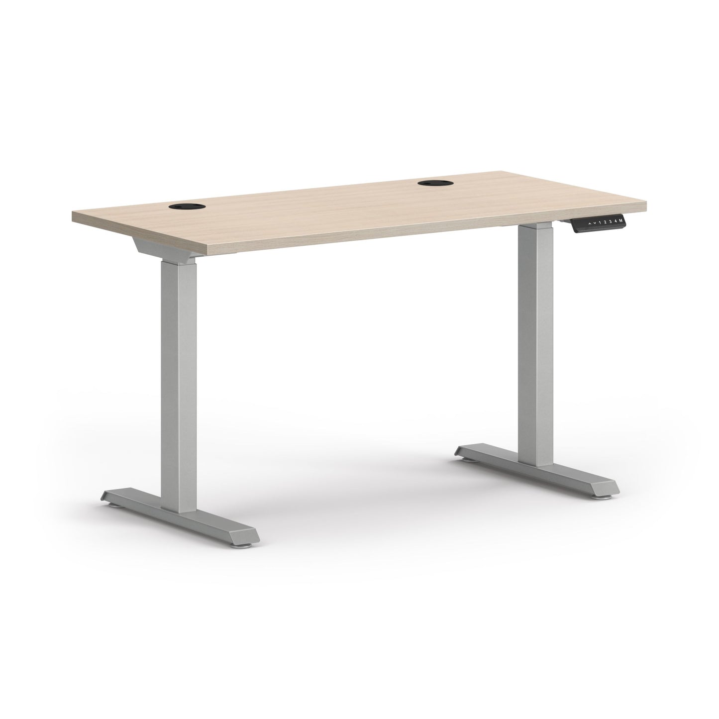 HON Mod Height-Adjustable Desk | 48"W x 24"D | ETA Base | Desert Oak Laminate