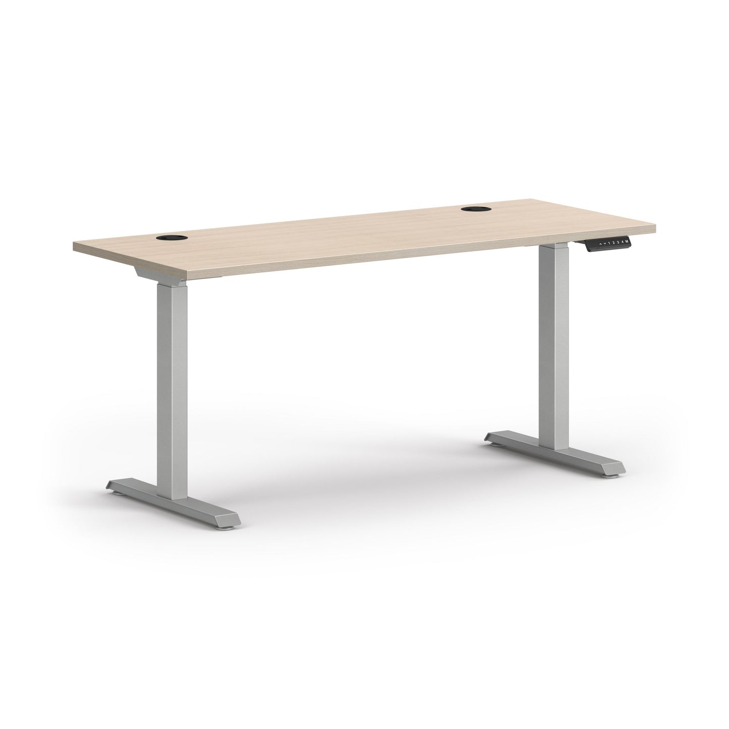 HON Mod Height-Adjustable Desk | 60"W x 24"D | ETA Base | Desert Oak Laminate