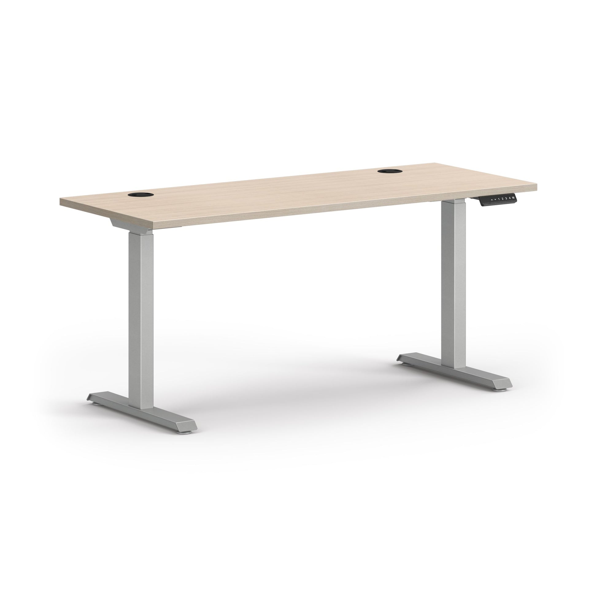 HON Mod Height-Adjustable Desk | 60"W x 24"D | ETA Base | Desert Oak Laminate