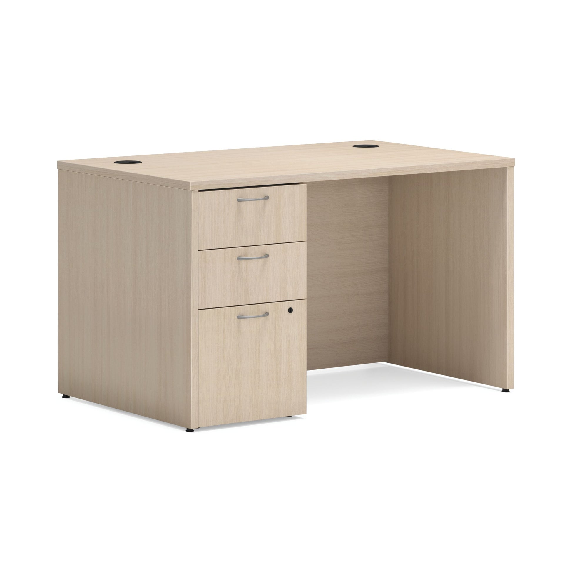 HON Mod Desk | 2 Box Drawers / 1 File Drawer | 48"W x 30"D | Desert Oak Laminate