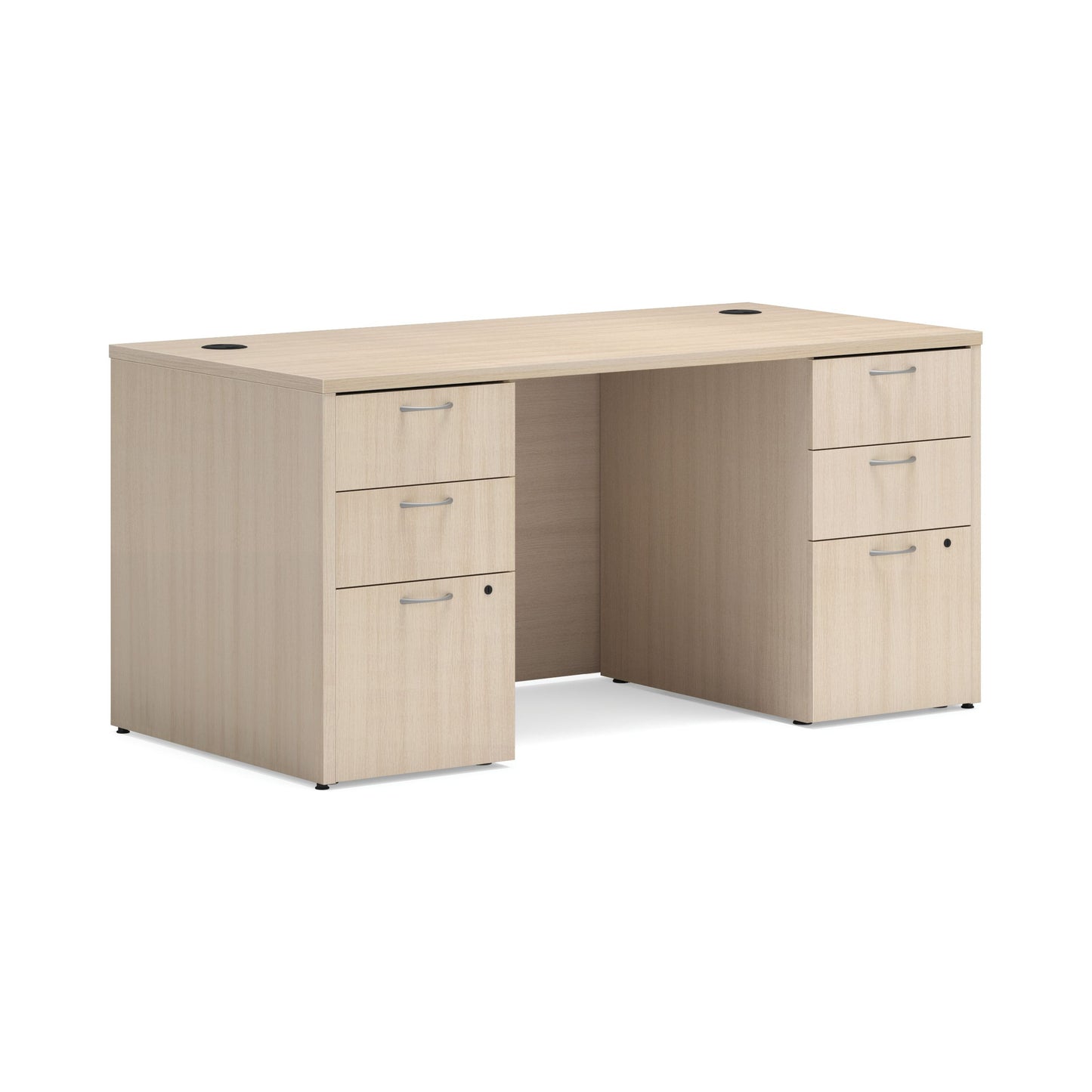 HON Mod Desk | 4 Box Drawers / 2 File Drawers | 60"W x 30"D | Desert Oak Laminate