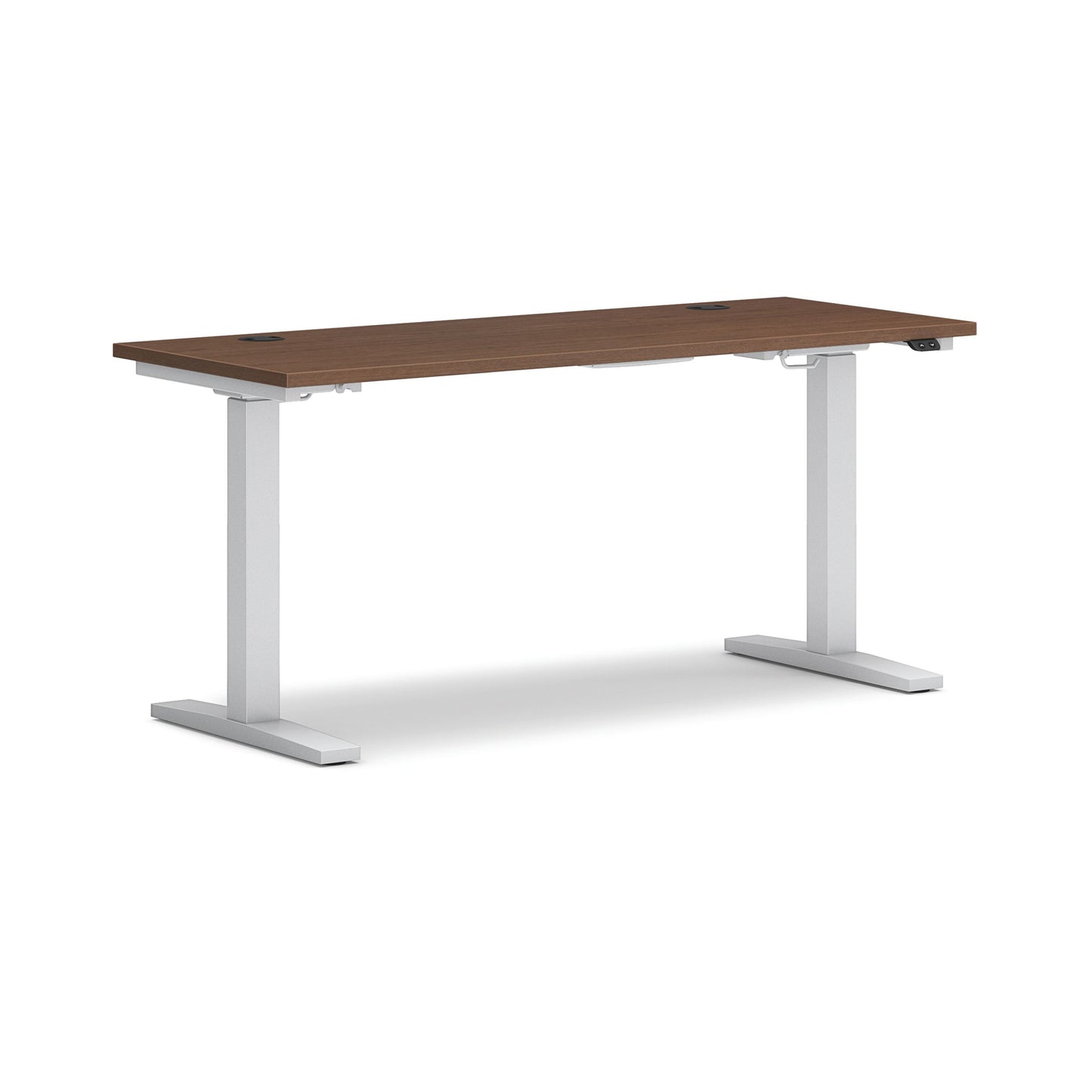 HON Mod Height-Adjustable Desk | 60"W x 24"D | ETA Base | Sepia Walnut Laminate