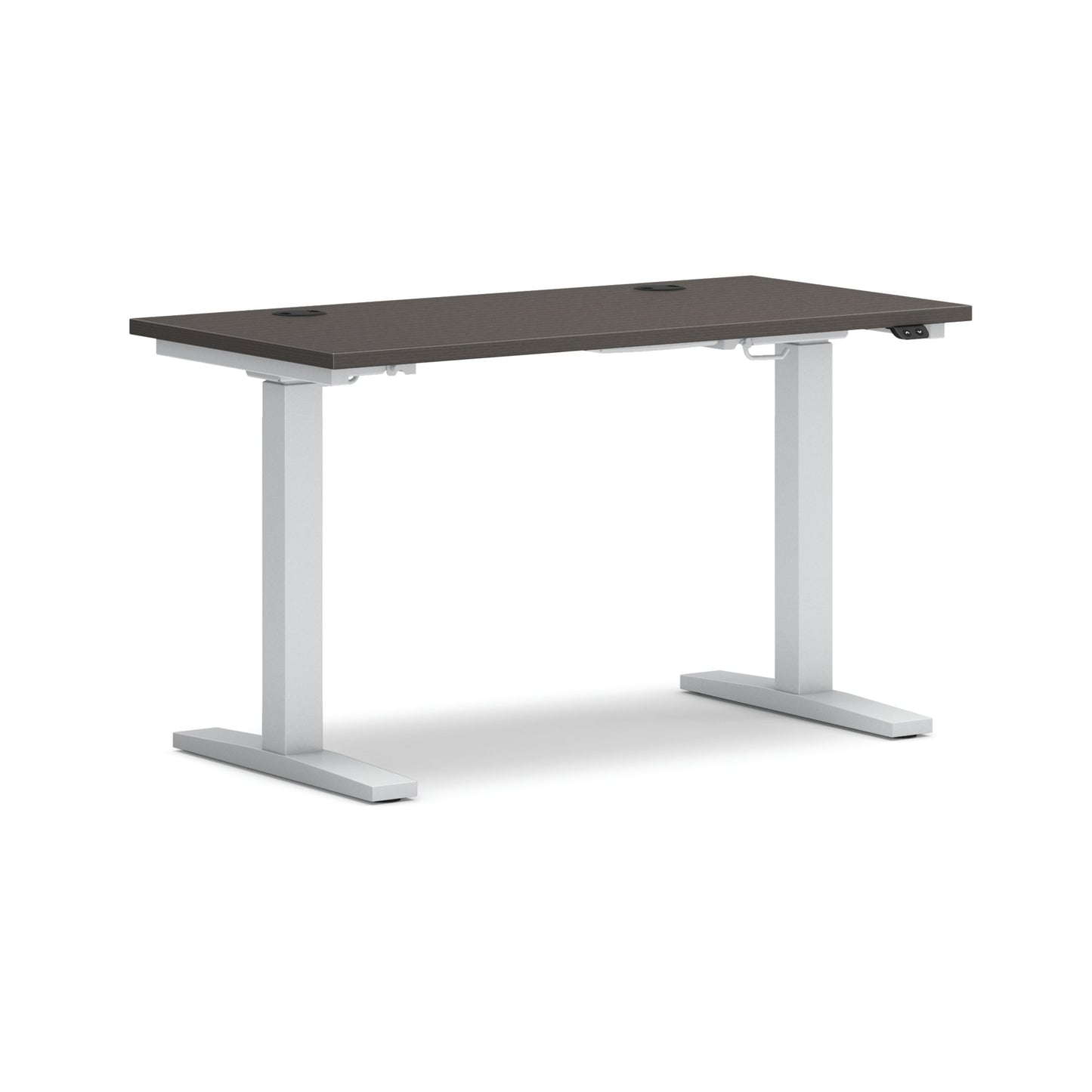 HON Mod Height-Adjustable Desk | 48" x 24"W | ETA Base | Slate Teak Laminate