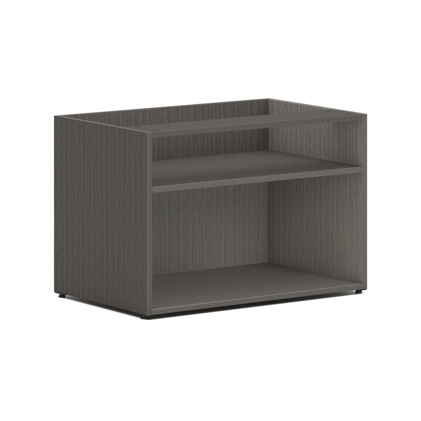 HON Mod Low Storage Credenza | Open | 30"W | Slate Teak Finish