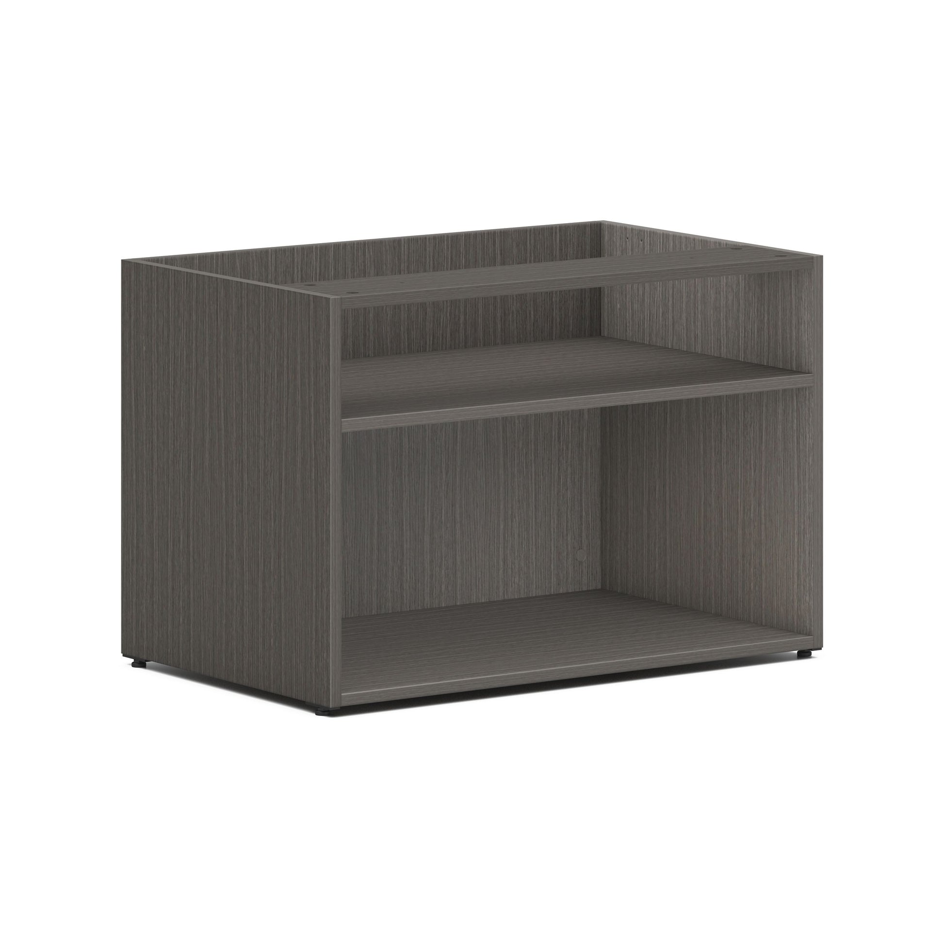HON Mod Low Storage Credenza | Open | 30"W | Slate Teak Finish