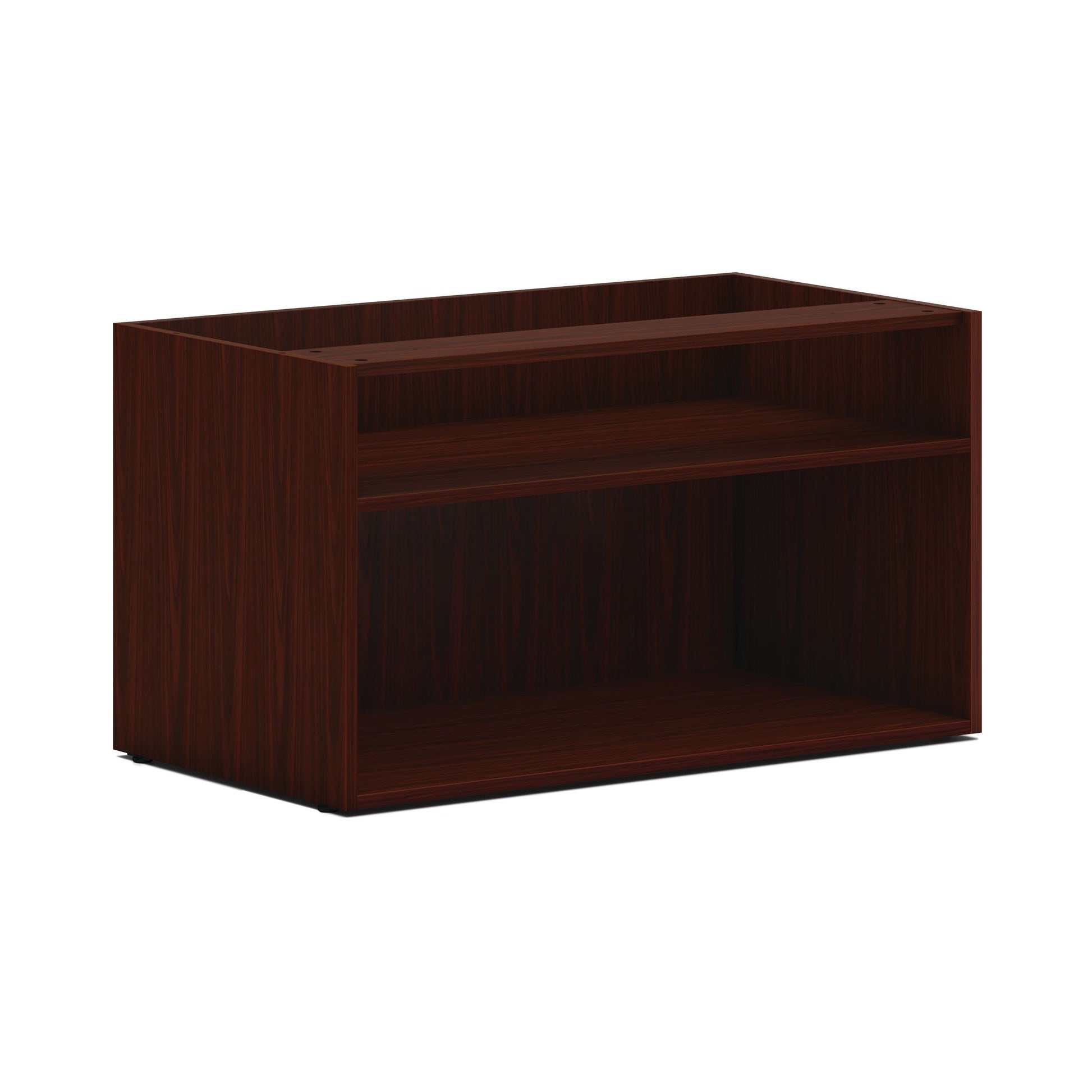 HON Mod Low Open Storage Credenza | Without Top | 36"W | Traditional Mahogany Finish