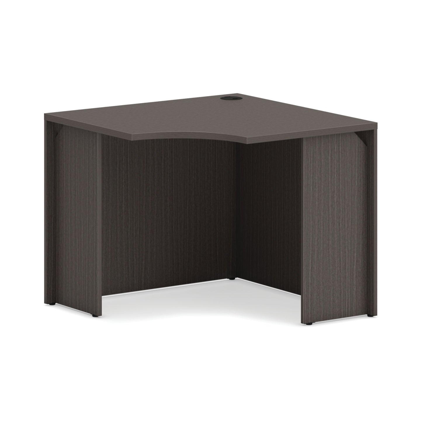 HON Mod corner Desk Shell | 36"W | Slate Teak Finish