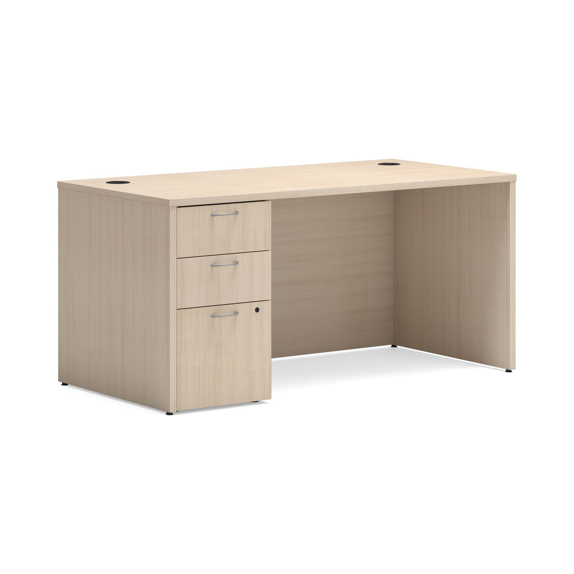 HON Mod Desk | 2 Box Drawers / 1 File Drawer | 60"W x 30"D | Desert Oak Laminate