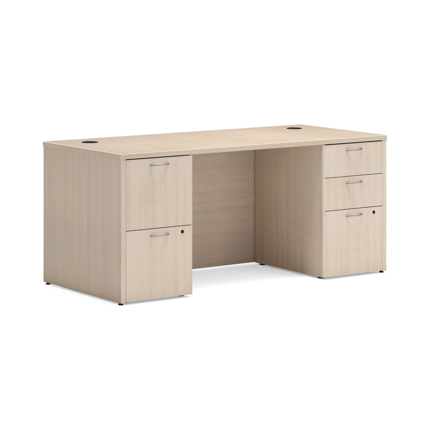 HON Mod Desk | 2 Box Drawers / 3 File Drawer | 66"W x 30"D | Desert Oak Laminate