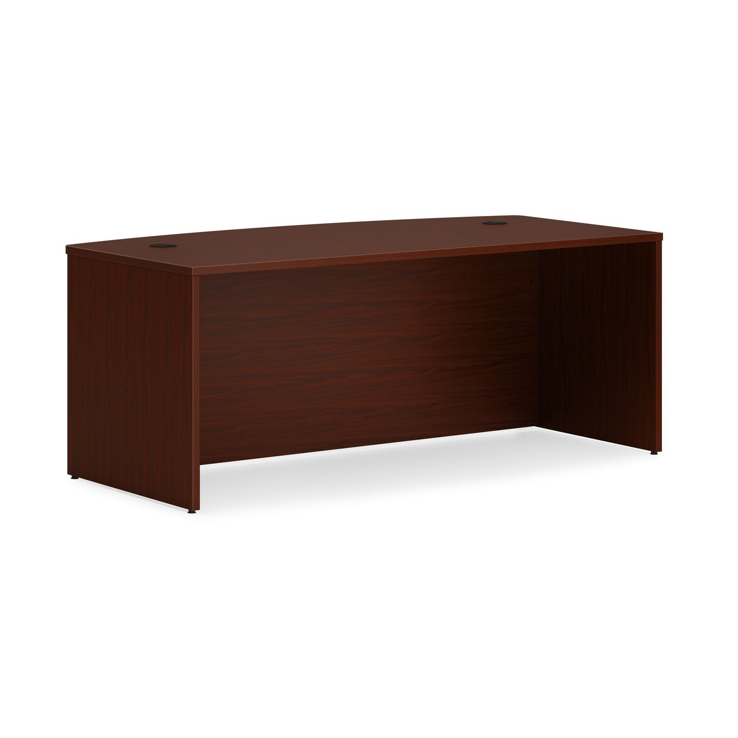 HON Mod Desk | Bow Front | 72"W | Traditional Mahogany Finish