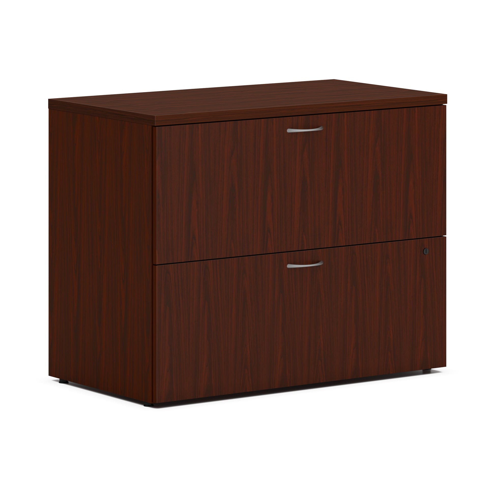 HON Mod Lateral File | 2 Drawers | Removable Top | 36"W | Traditional Mahogany Finish