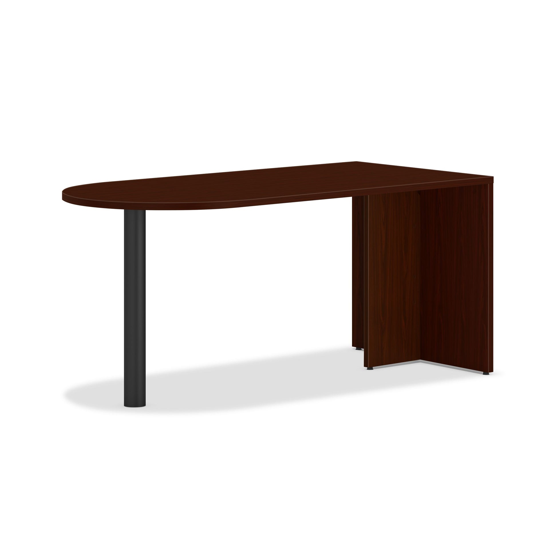 HON Mod Peninsula with End Panel | 66"W x 30"D x 29"H | Traditional Mahogany Finish
