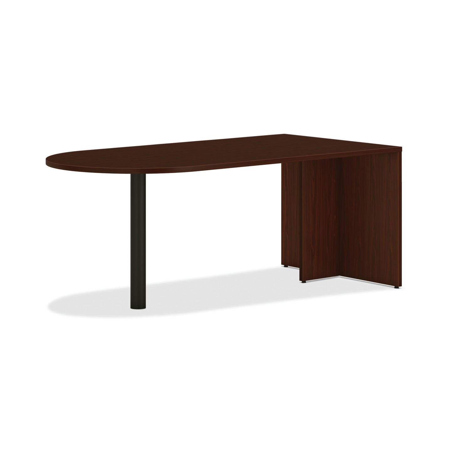 HON Mod Peninsula with End Panel | 72"W x 36"D x 29"H | Traditional Mahogany Finish
