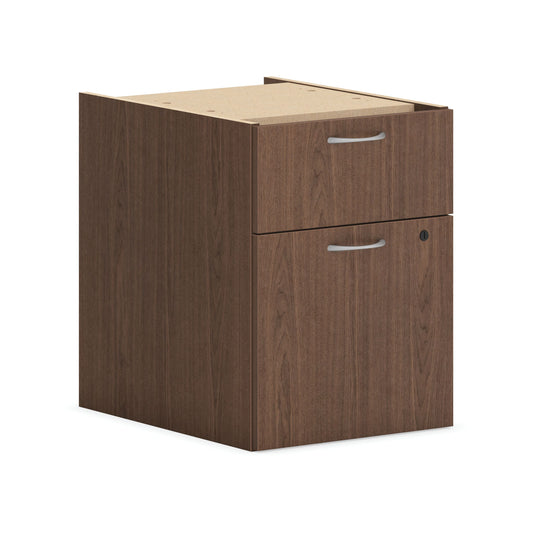 HON Mod Hanging Pedestal | 1 Box / 1 File Drawer | 15"W | Sepia Walnut Finish