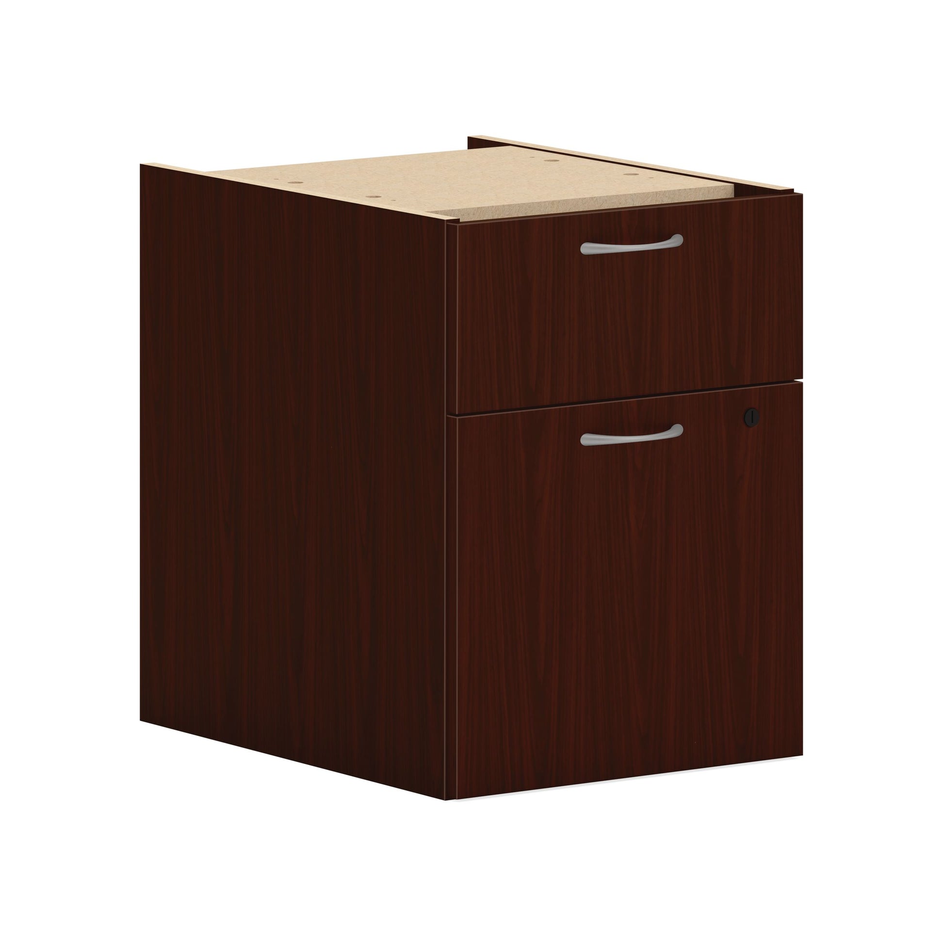 HON Mod Hanging Pedestal | 1 Box / 1 File Drawer | 15"W | Traditional Mahogany Finish