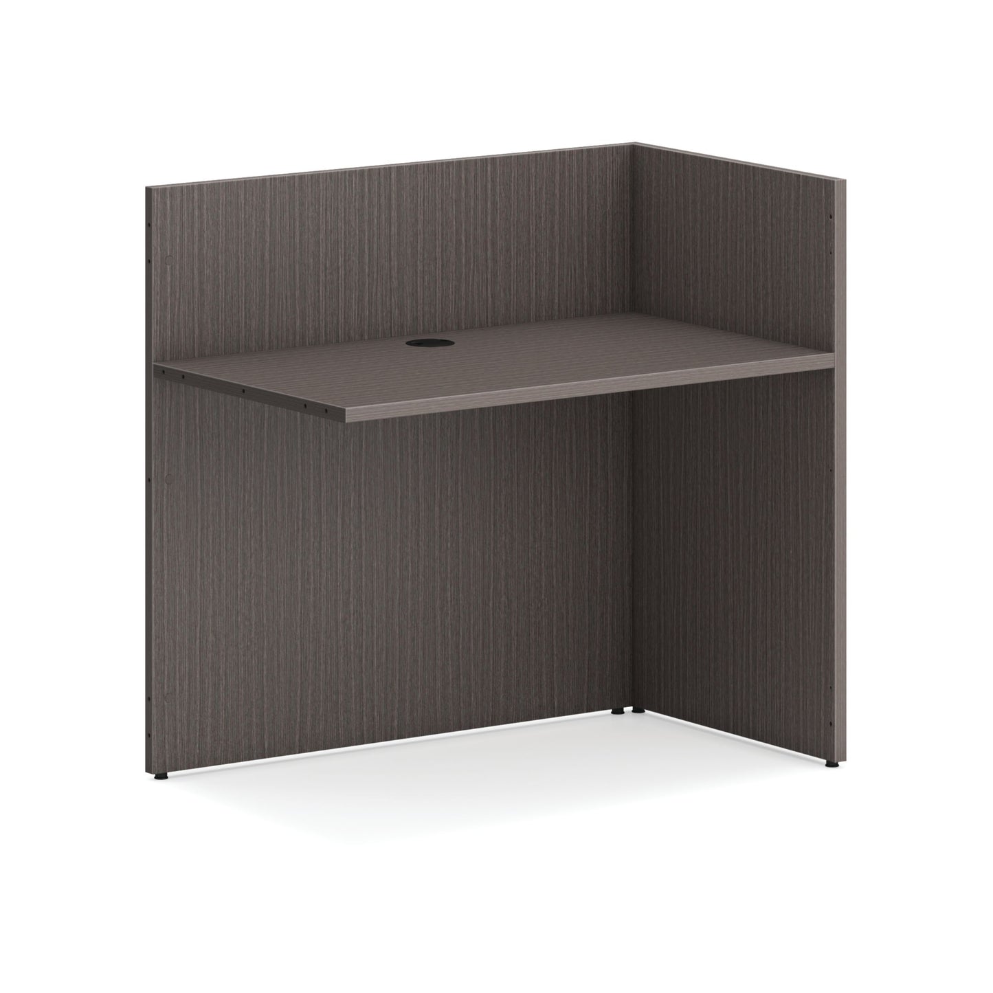 HON Mod Reception Desk Return | 42"W | Slate Teak Finish