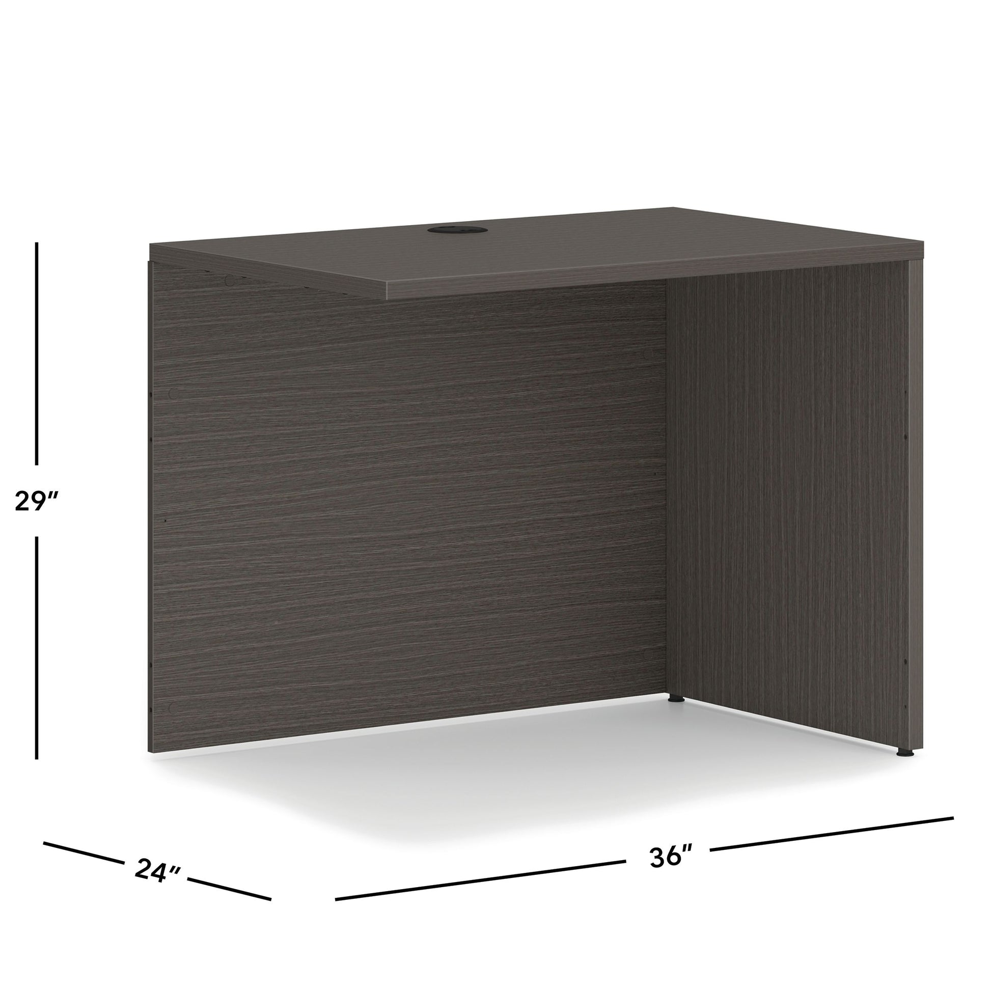 HON Mod Return Shell | 36"W x 24"D x 29"H | Slate Teak Finish