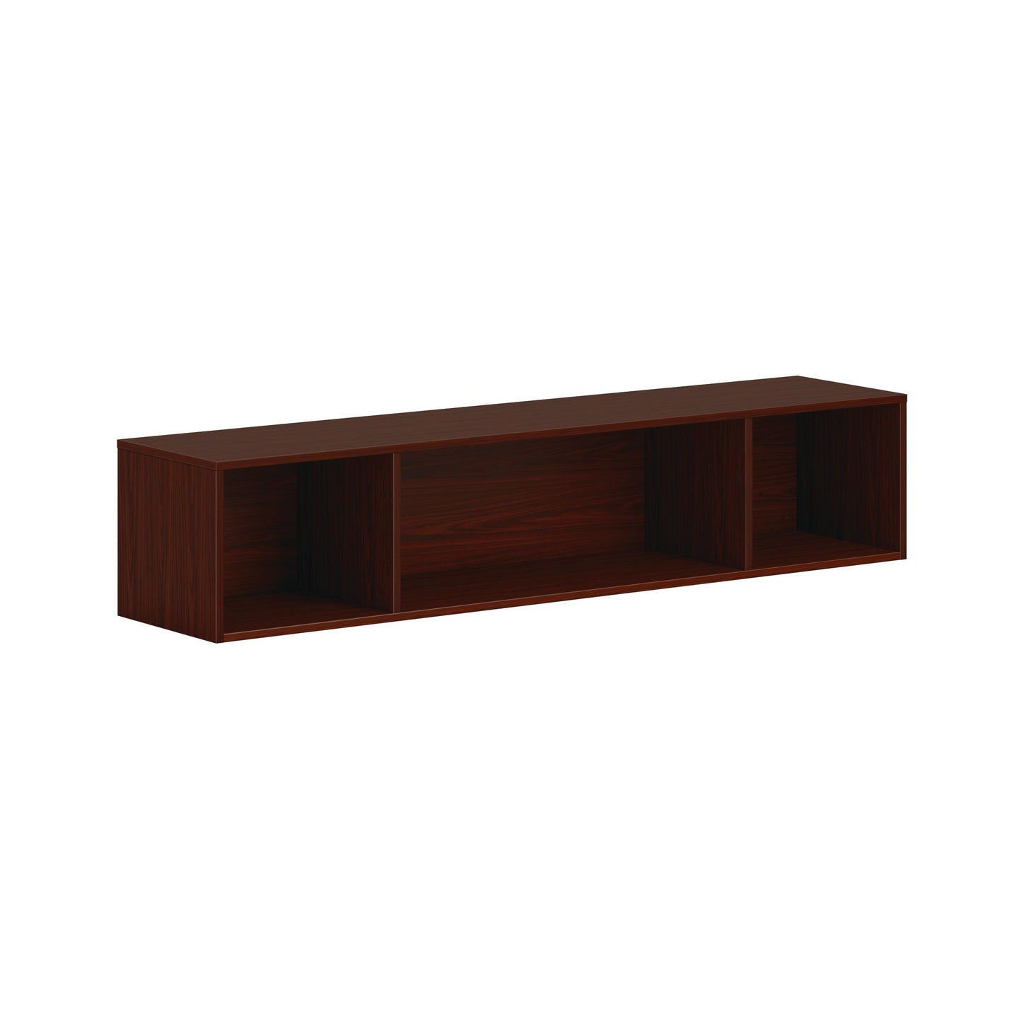 HON Mod Wall Mounted Storage | Open | 66"W | Traditional Mahogany Finish