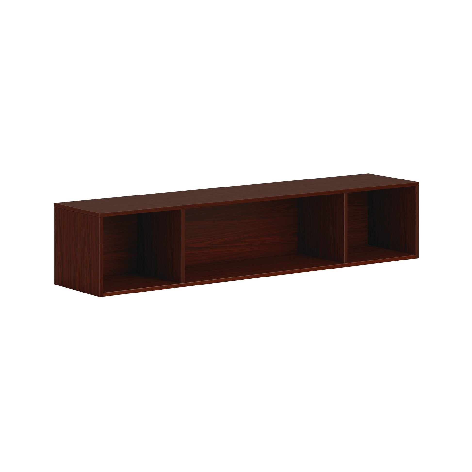 HON Mod Wall Mounted Storage | Open | 66"W | Traditional Mahogany Finish