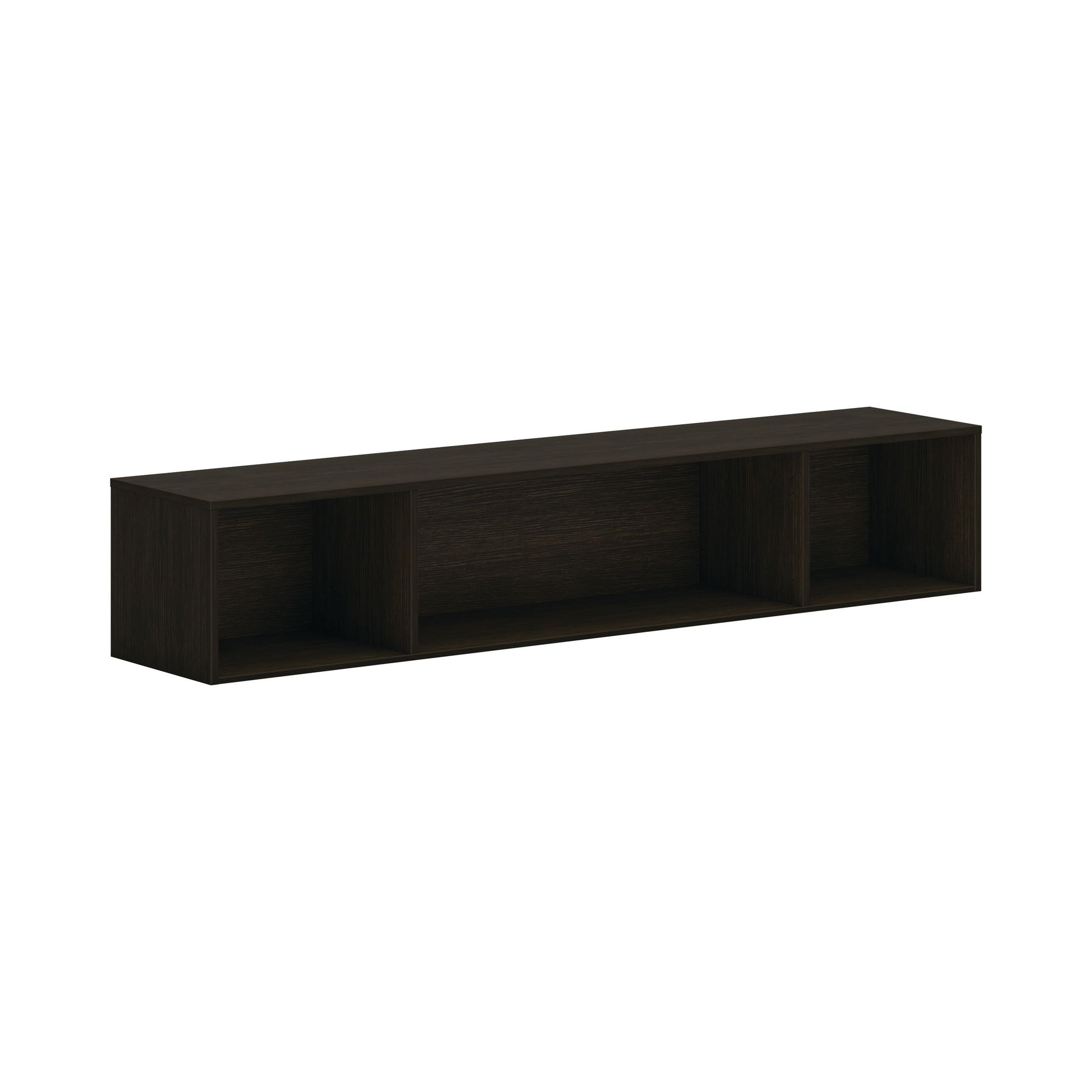 HON Mod Wall Mounted Storage | Open | 72"W | Java Oak Finish