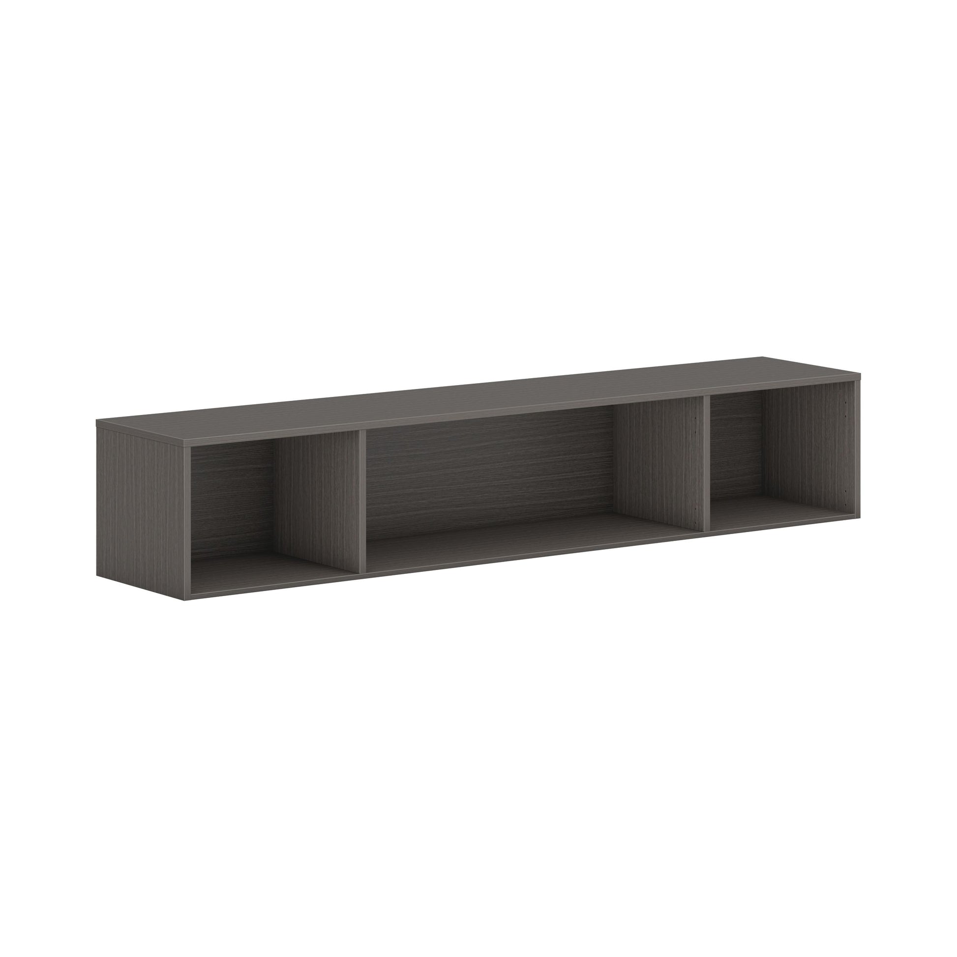 HON Mod Wall Mounted Storage | Open | 72"W | Slate Teak Finish