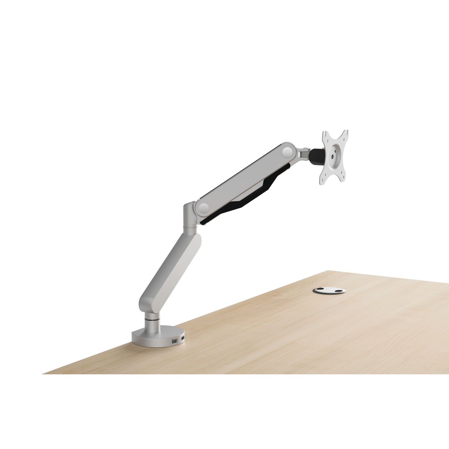HON Single Monitor Arm | 21"W | Aluminum Finish
