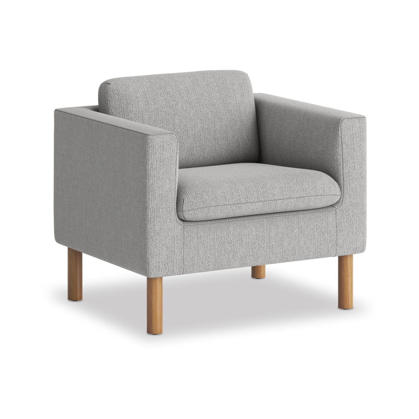 HON Parkwyn Club Chair | Grey Fabric | Wood Legs