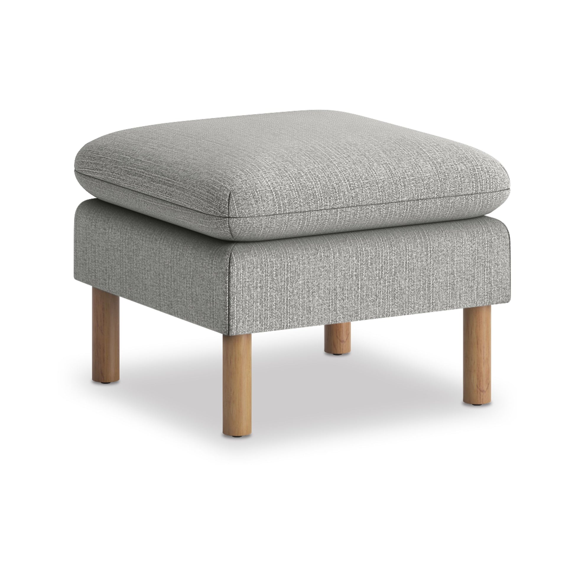 HON Parkwyn Ottoman | Grey Fabric | Wood Legs