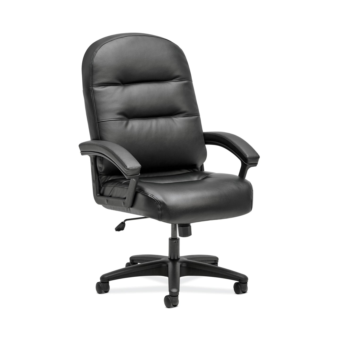 HON Pillow-Soft Executive High-Back Chair | Fixed Arms | Black Bonded Leather