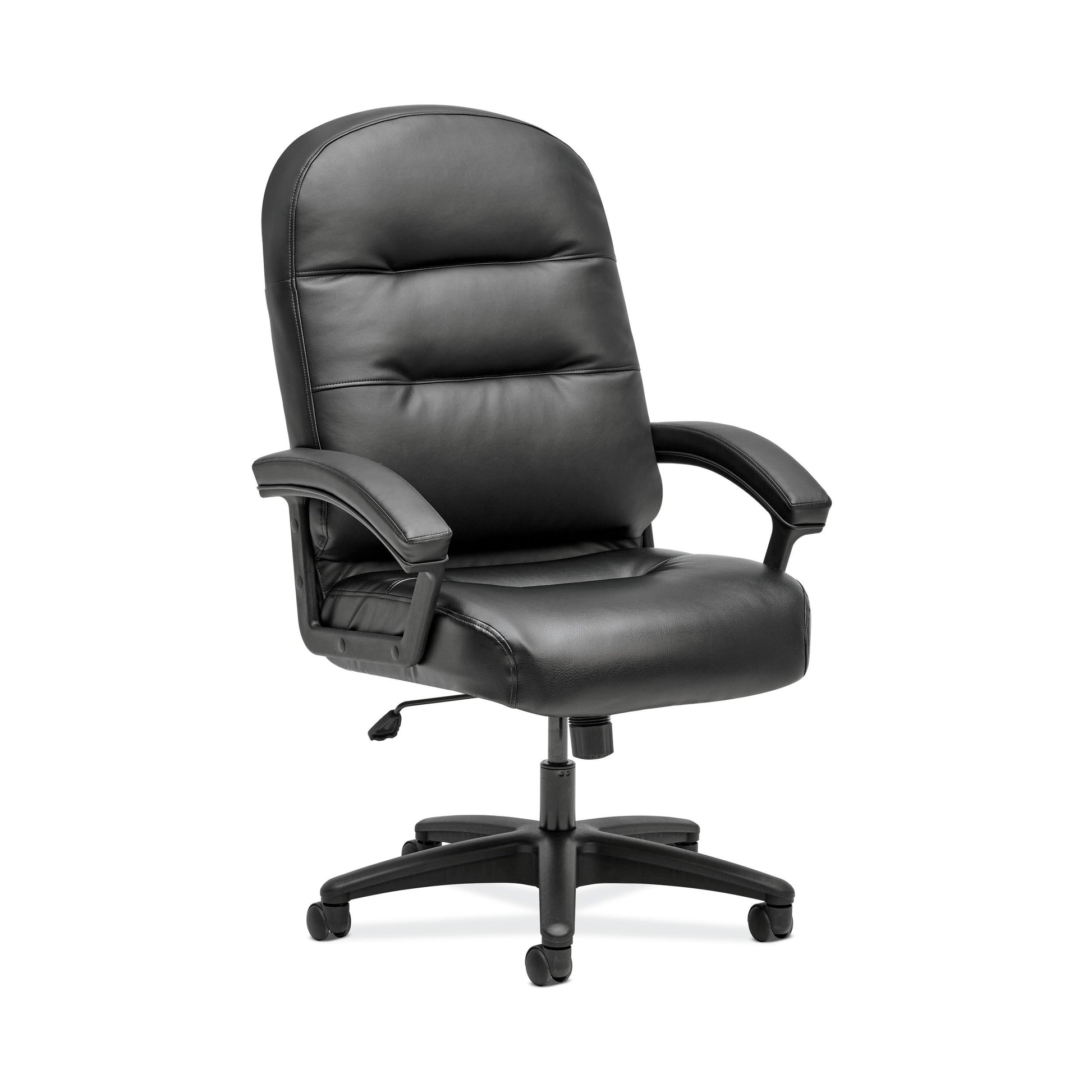 HON Pillow-Soft Executive High-Back Chair | Fixed Arms | Black Bonded Leather