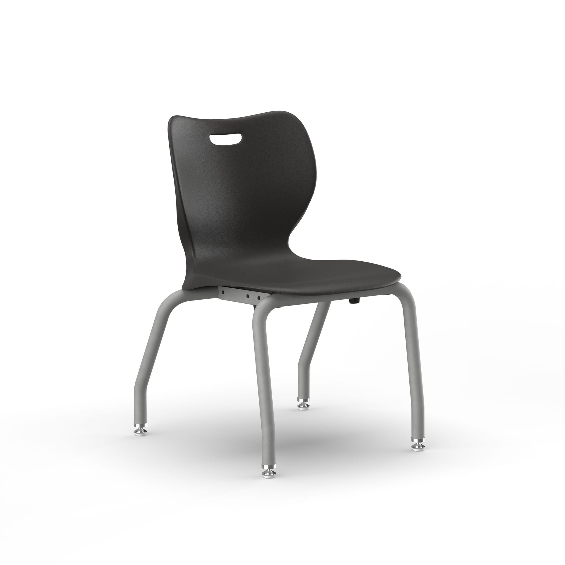 HON SmartLink 4-Leg Chair | Armless | Set of 4 | Charcoal Shell | Platinum Frame | 16"H