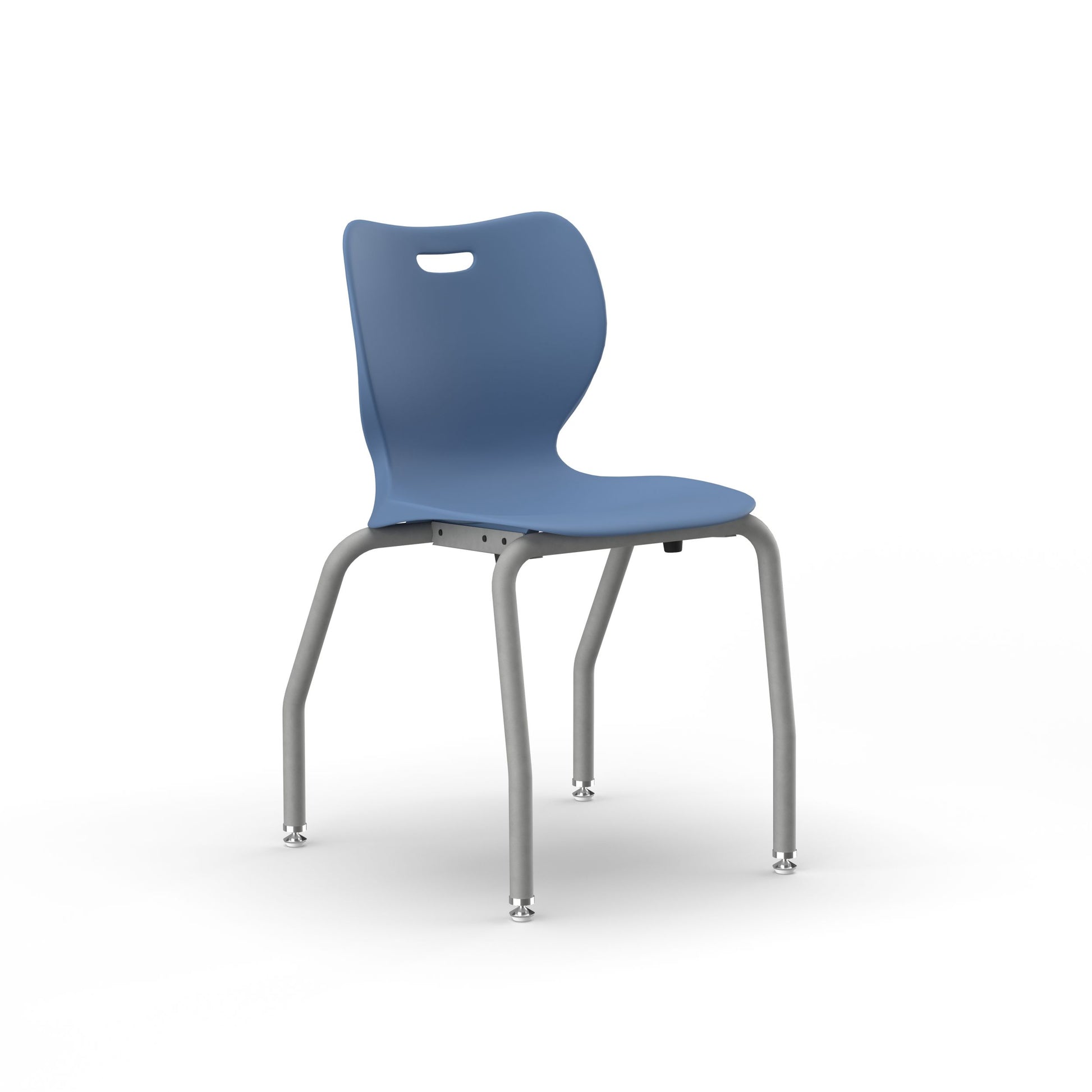 HON SmartLink 4-Leg Chair | Armless | Set of 4 | 18"H | Baltic Shell | Platinum Frame