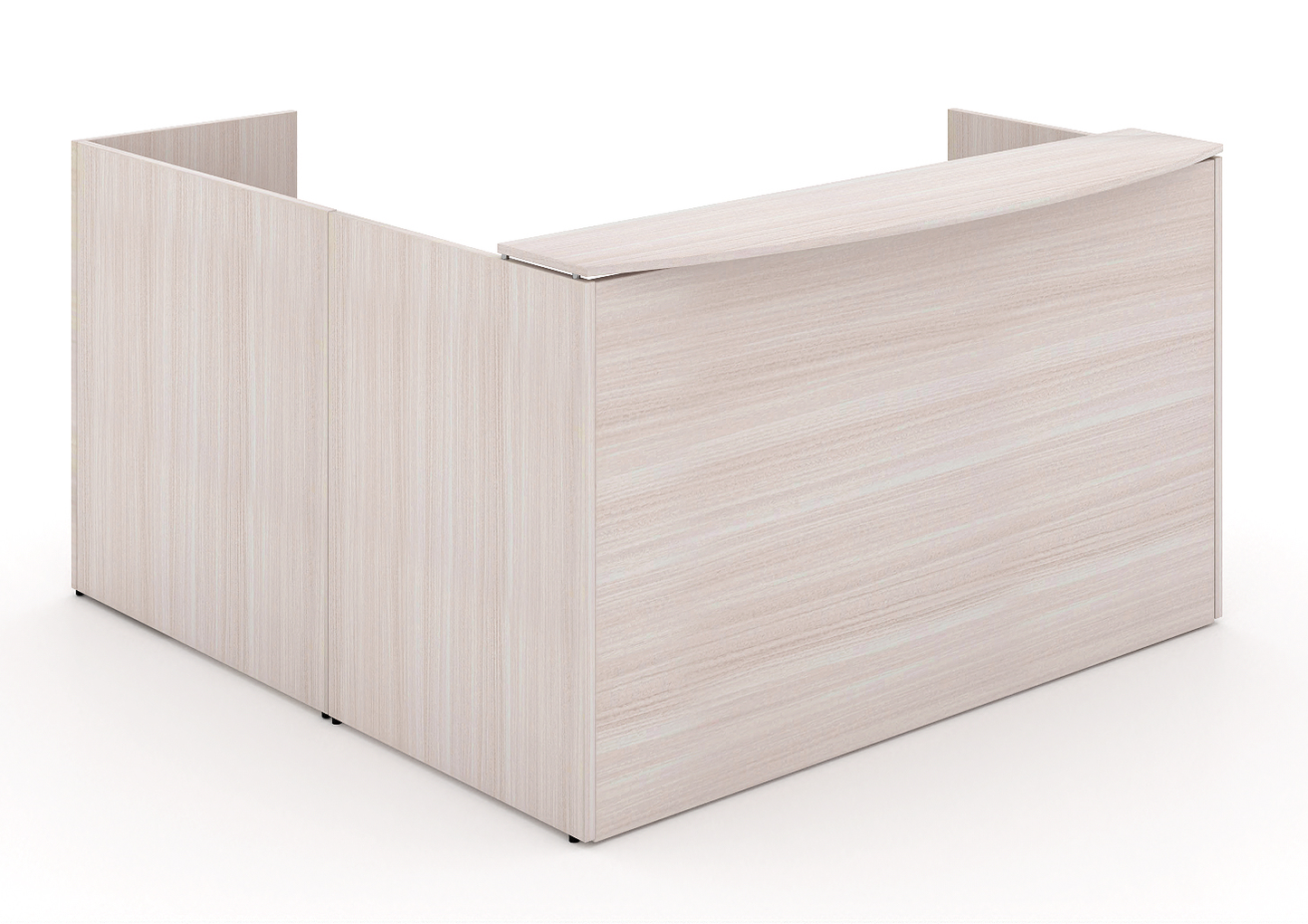 Potenza - L-Shaped Reception Desk with Laminated Transactional Floated Top