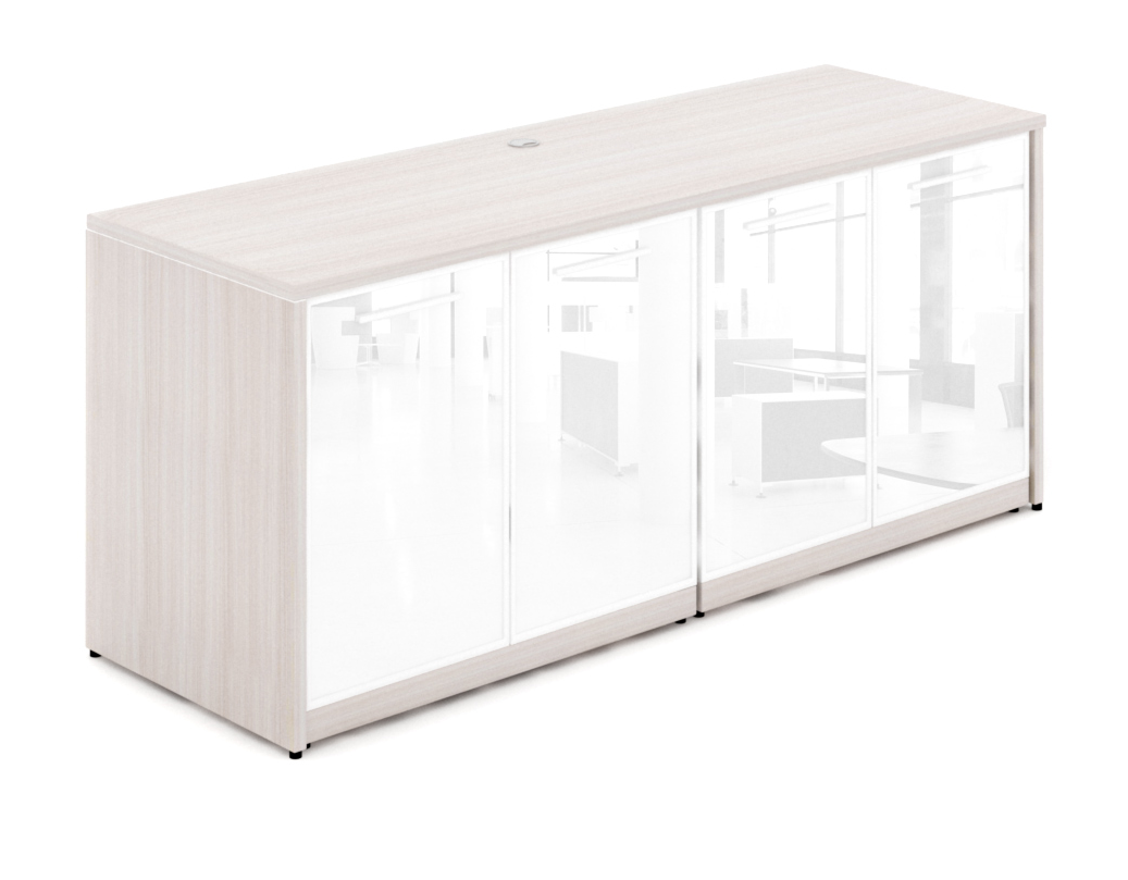Potenza - 4 Glass Door Credenza w/ Laminate Top