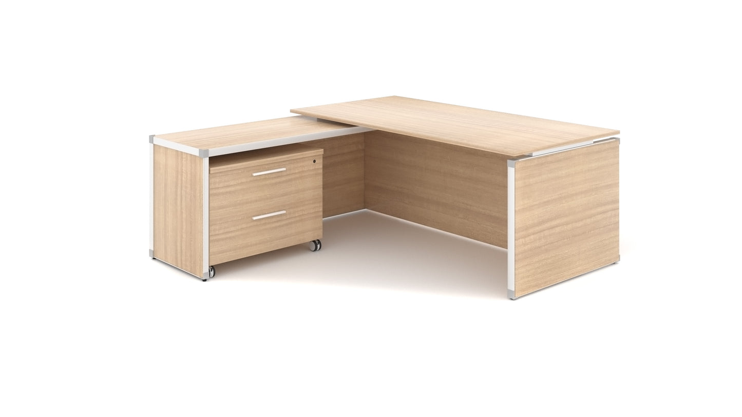 Potenza - L-shape Executive Desk with Laminate Top