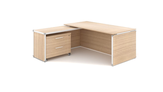 Potenza - L-shape Executive Desk with Laminate Top