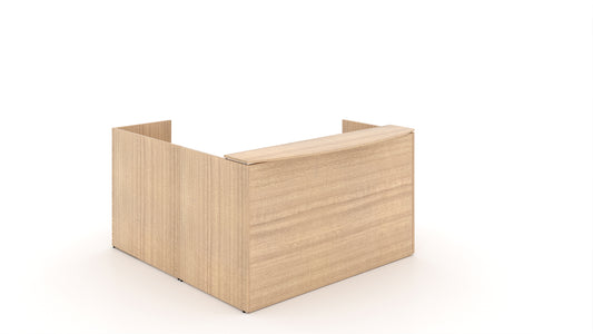 Potenza - L-Shaped Reception Desk with Laminated Transactional Floated Top