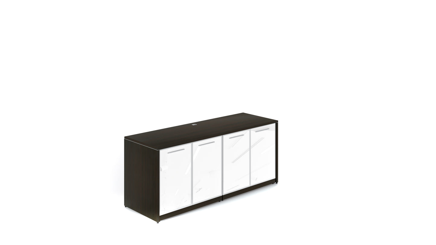 Potenza - 4 Glass Door Credenza w/ Laminate Top