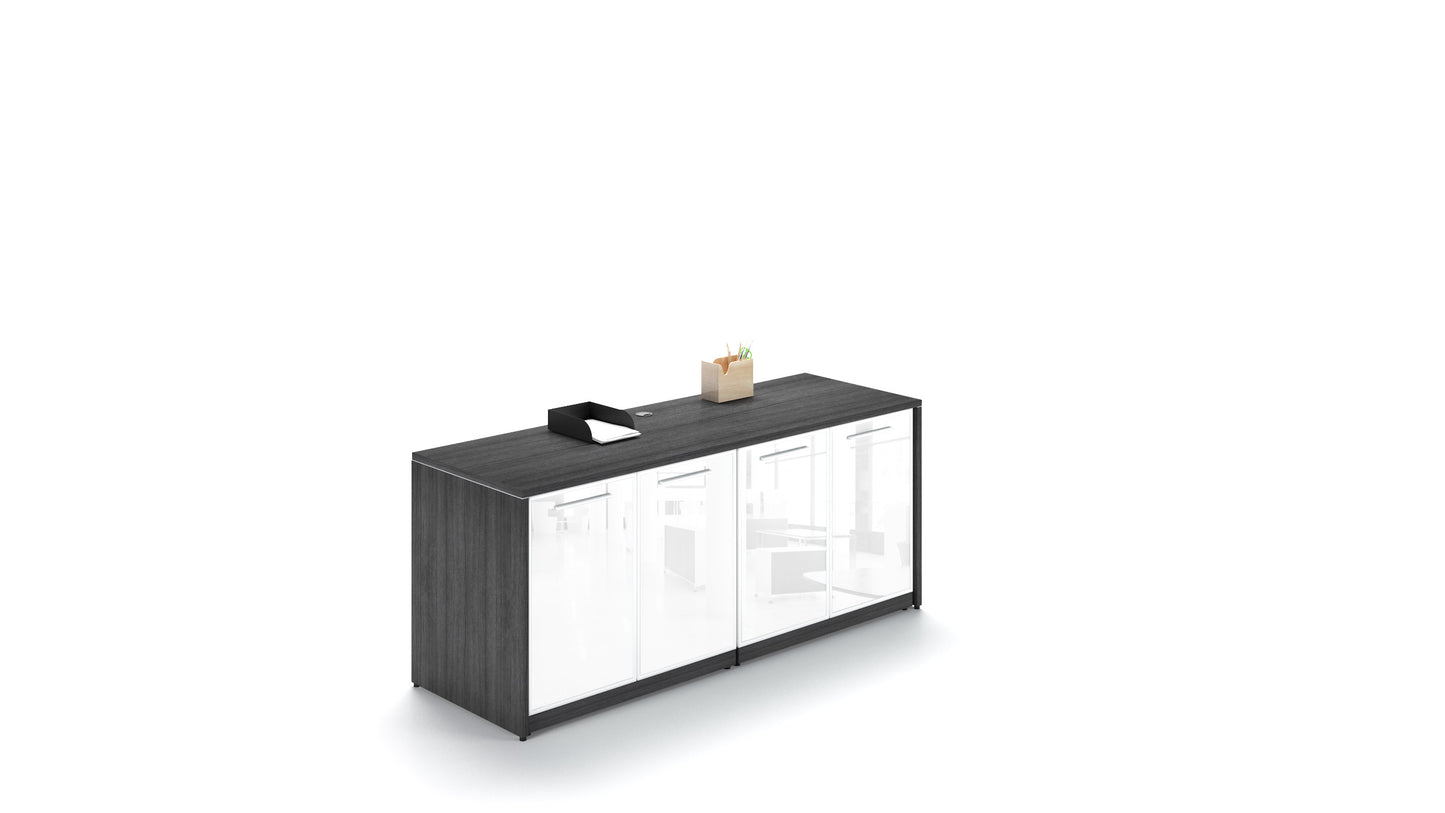Potenza - 4 Glass Door Credenza w/ Laminate Top