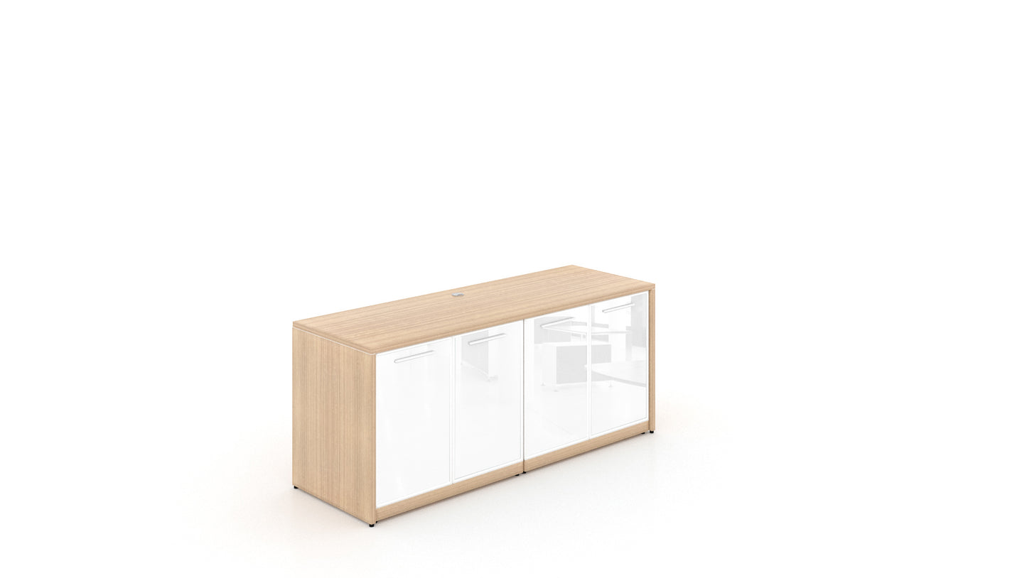 Potenza - 4 Glass Door Credenza w/ Laminate Top