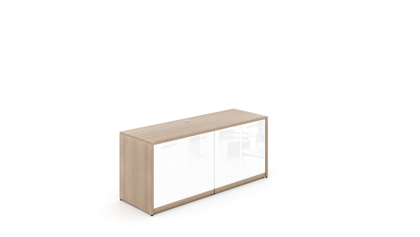 Potenza - 4 Glass Door Credenza w/ Laminate Top