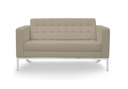 Piazza Leather Love Seat