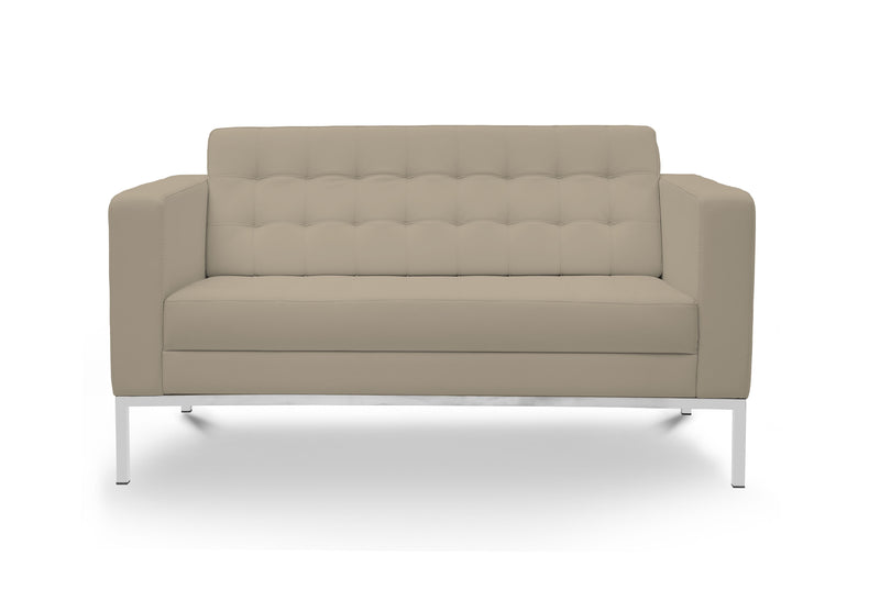 Piazza Leather Love Seat
