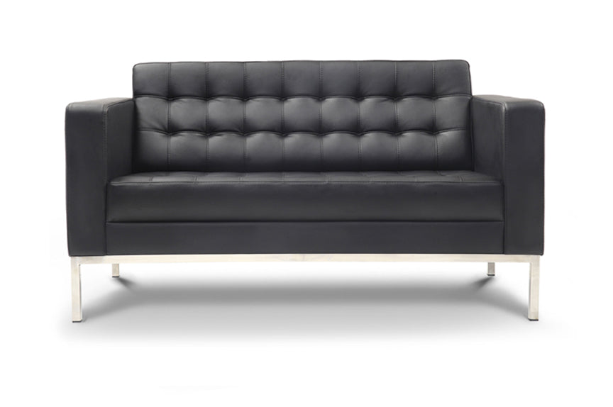 Piazza Leather Love Seat
