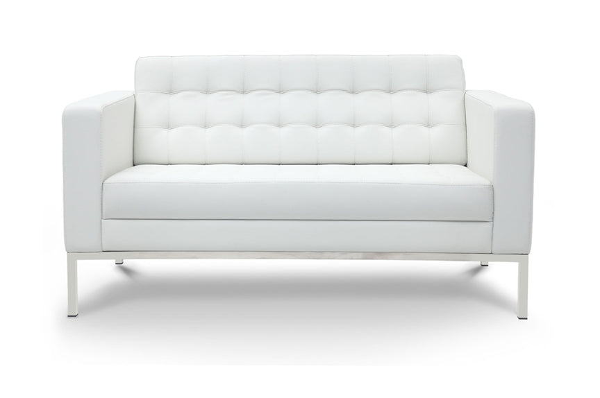 Piazza Leather Love Seat