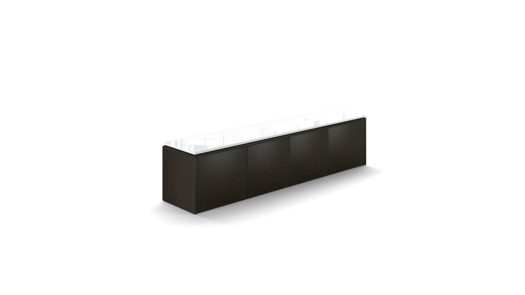 Deluxe Mounted Wall Hutch w/ Laminate Doors